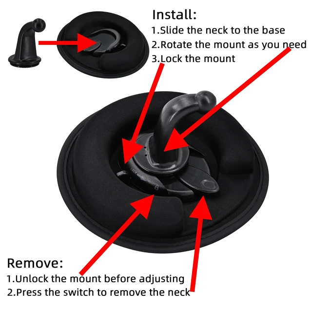 Alt view image 5 of 6 - Beanbag Dashboard Friction Mount for Garmin GPS Drivesmart 86 for Garmin Truck XL Navigator Nuvi Drive Dezl OTR Overlander Zumo Driveassist DriveLuxe StreetPilot NonSkid Mount 17mm &22mm