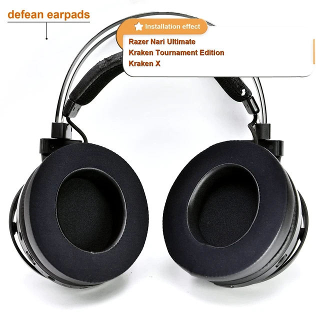 Alt view image 4 of 5 - Cooling Gel Earpads for Razer Nari Kraken Kitty ATH M50X Headset Also for Razer Nari / Nari Ultimate / Nari Essential / Kraken Tournament Edition / Kraken Kitty / Kraken X /ATH M50X / M40X