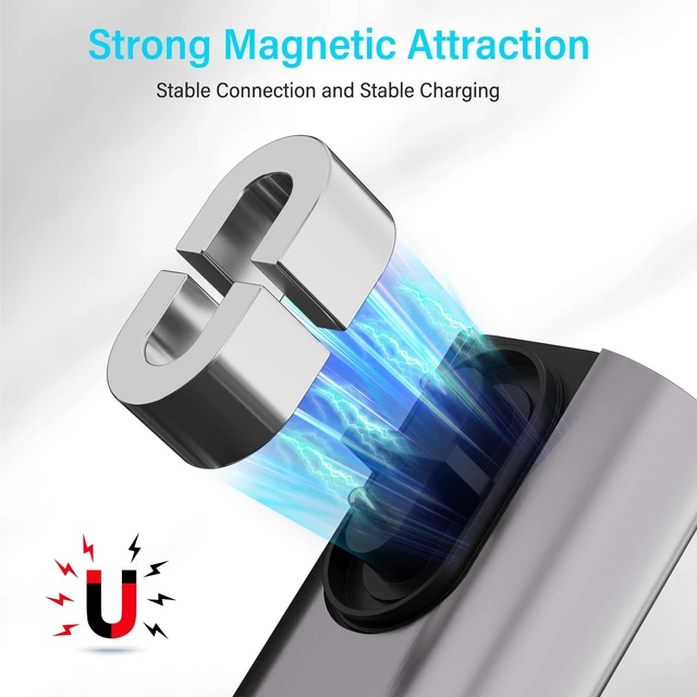 Alt view image 2 of 6 - Charger Adapter 4 Pack Replacement for Shokz Headphones, USB C Magnetic Charger Straight Converter,Compatible with Aftershokz Aeropex, OpenRun Pro/Air/Mini, OpenComm2, Openswim Pro