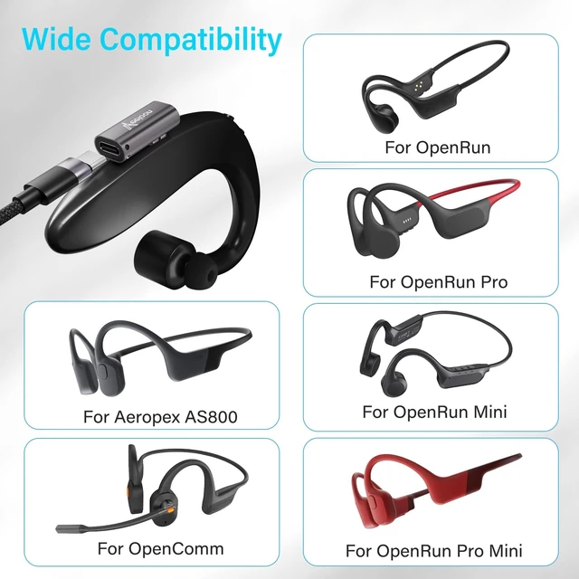 Alt view image 5 of 6 - Charger Adapter 4 Pack Replacement for Shokz Headphones, USB C Magnetic Charger Straight Converter,Compatible with Aftershokz Aeropex, OpenRun Pro/Air/Mini, OpenComm2, Openswim Pro