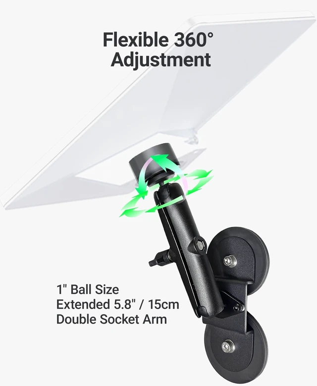 Alt view image 3 of 7 - for Starlink Mini Magnetic Mount with Adapter (Grab-and-Go for Campsite) 3.47" Dual Strong Magnetic Base, 360° Adjustable Arm, for Truck /Car /Van /Boat /Yacht /RVs Vehicle