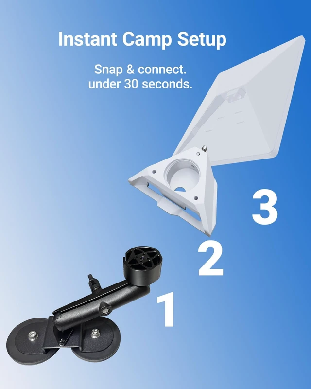 Alt view image 6 of 7 - for Starlink Mini Magnetic Mount with Adapter (Grab-and-Go for Campsite) 3.47" Dual Strong Magnetic Base, 360° Adjustable Arm, for Truck /Car /Van /Boat /Yacht /RVs Vehicle