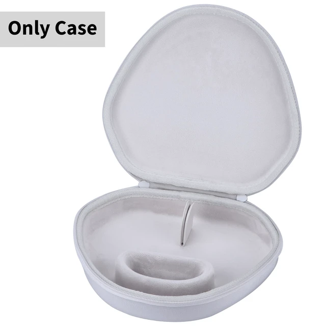 Alt view image 3 of 7 - Storage Case Compatible with Apple AirPods Max Over-Ear Headphones Lightweight Carry, Secure Storage, Convenient Zipper, Soft Interior,White Case