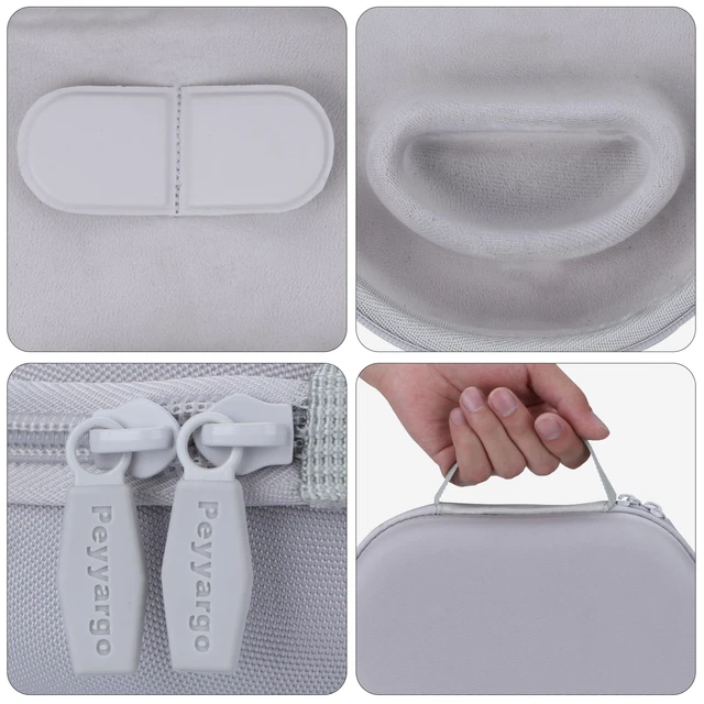 Alt view image 5 of 7 - Storage Case Compatible with Apple AirPods Max Over-Ear Headphones Lightweight Carry, Secure Storage, Convenient Zipper, Soft Interior,White Case