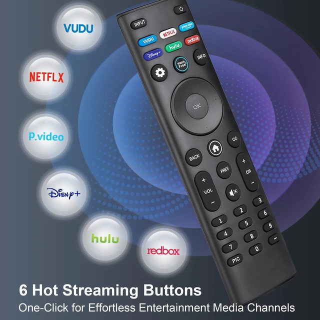 Alt view image 3 of 7 - 2 Pack for VIZIO Smart TV Remote Replacement XRT140 XRT136 XRT260 XRT270 Universal Remote Control for VIZIO Smartcast D, E, M, P, V, PX Series Smart TVs - Easy to Setup,with 6 Shortcut Buttons