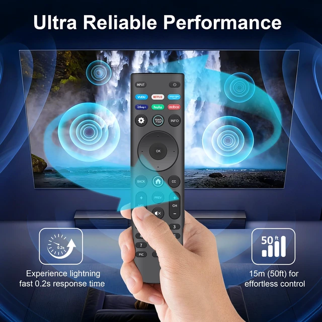 Alt view image 5 of 7 - 2 Pack for VIZIO Smart TV Remote Replacement XRT140 XRT136 XRT260 XRT270 Universal Remote Control for VIZIO Smartcast D, E, M, P, V, PX Series Smart TVs - Easy to Setup,with 6 Shortcut Buttons