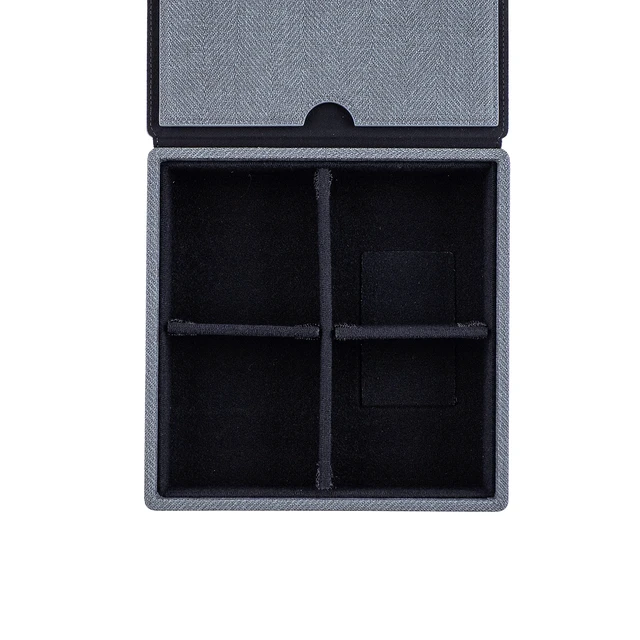 Alt view image 4 of 7 - Carrying Case for 4 IEM Earphones, Handmade Italy PU Leather Hard Box for Earphones + Digital Audio Player DAP AMP DAC Storage carry cover box (4 Earphone Case-Black)