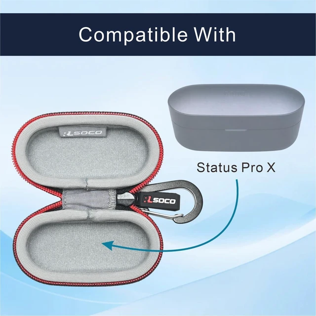 Alt view image 4 of 7 - Hard Case for Status Pro X Wireless Earbuds (Case Only)