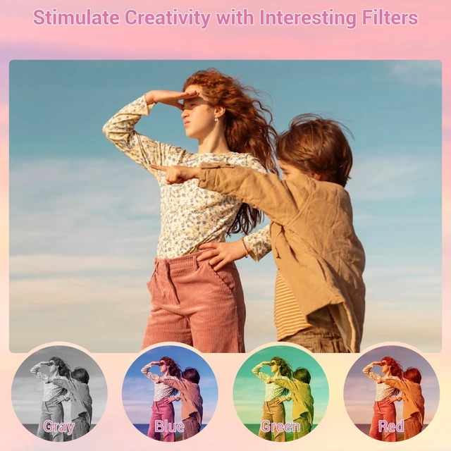 Alt view image 3 of 7 - Digital Camera, 4K 44MP Autofocus Point and Shoot Camera with 16X Zoom 2.4" LCD Portable Compact Camera for Kids Teens Boys Girls Adults
