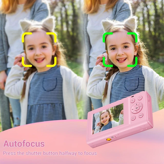 Alt view image 5 of 7 - Digital Camera, 4K 44MP Autofocus Point and Shoot Camera with 16X Zoom 2.4" LCD Portable Compact Camera for Kids Teens Boys Girls Adults