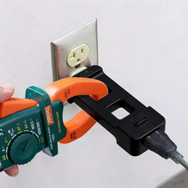 Alt view image 2 of 7 - KJ79B AC Line Splitter, Line Splitter for Clamp Meter, 10x Measurement, 15A Max Current, for US Outlets(red) (KJ79B Black 1pcs)