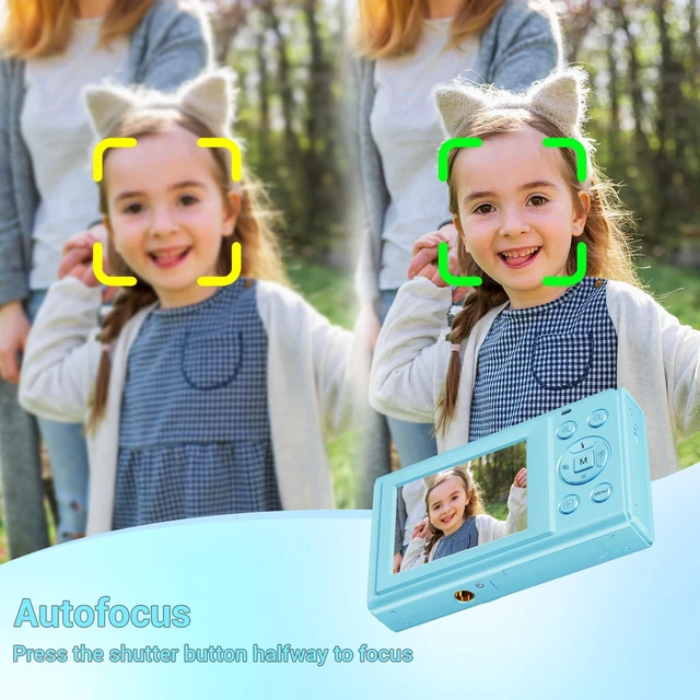 Alt view image 5 of 7 - Digital Camera, 4K 44MP Autofocus Point and Shoot Camera with 16X Zoom 2.4" LCD Portable Compact Camera for Kids Teens Boys Girls Adults