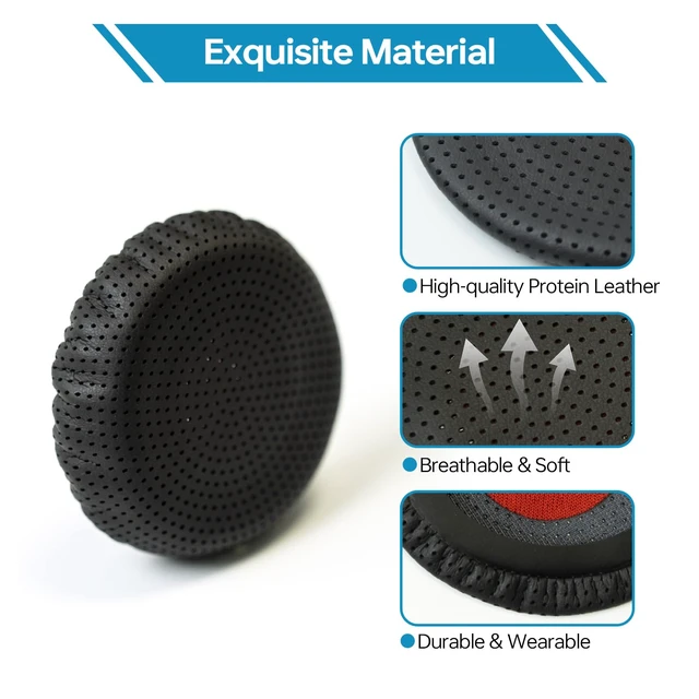 Alt view image 4 of 7 - Ear Pads for Poly Headset, Replacement Ear Cushion Cover for Plantronics Blackwire 3320 3325 C310 C320 C3210 C3220 C3225, Cushions Ear Pads Cover for Jabra PRO 920 930 935 9450 9460 (2 PCs)