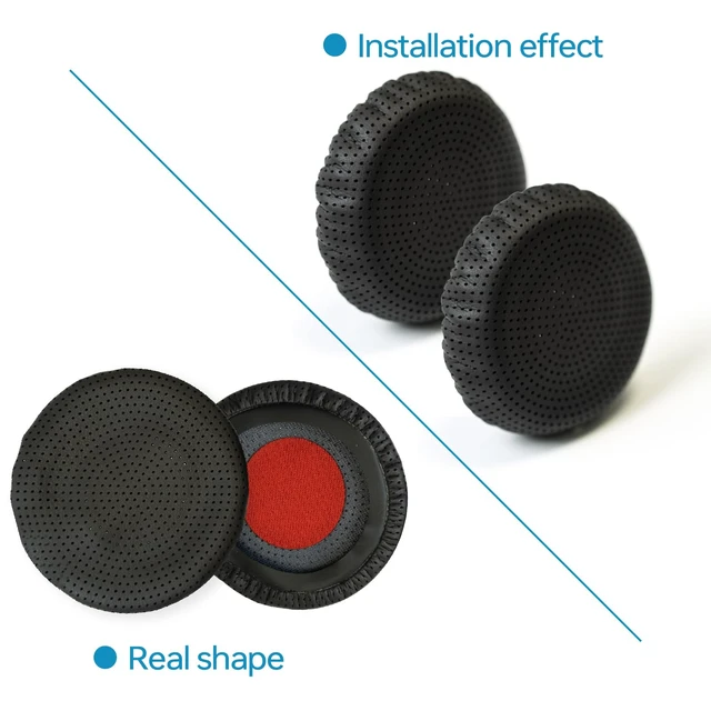 Alt view image 6 of 7 - Ear Pads for Poly Headset, Replacement Ear Cushion Cover for Plantronics Blackwire 3320 3325 C310 C320 C3210 C3220 C3225, Cushions Ear Pads Cover for Jabra PRO 920 930 935 9450 9460 (2 PCs)