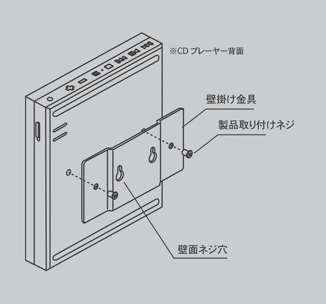 Alt view image 3 of 5 - Aluminum Wall Mount Bracket for Instant Disk Audio CP1 / CP2 CD Player - Aesthetic Room Decor Accessory