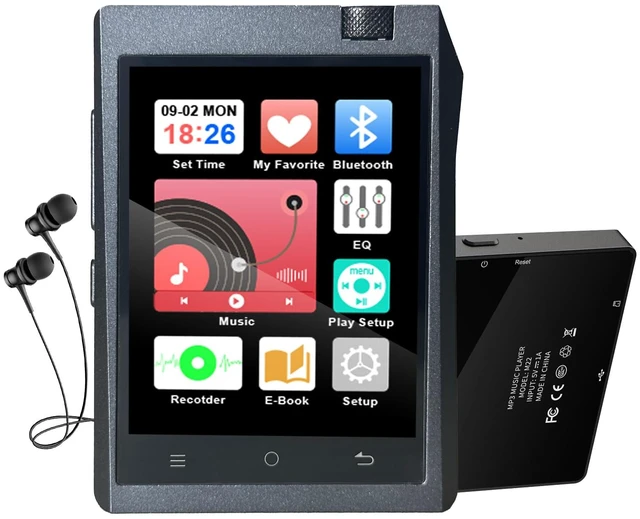 Main image of 64GB MP3 Player with Bluetooth 2.8'' Touch Screen HiFi MP3 Music Player Bluetooth MP3 Player with Dual Headphone Jacks,Voice Recorder, FM Radio,Supports 128GB Card for Sport Runners Birthday Gifts