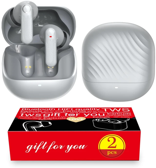 Main image of Wireless Earbuds 2 Pack, ANC in-Ear Bluetooth Headphones, Big Bass Durable, Lightweight Design for Noisy Factories, Gym, and Travel, 60 Hour Long Playtime