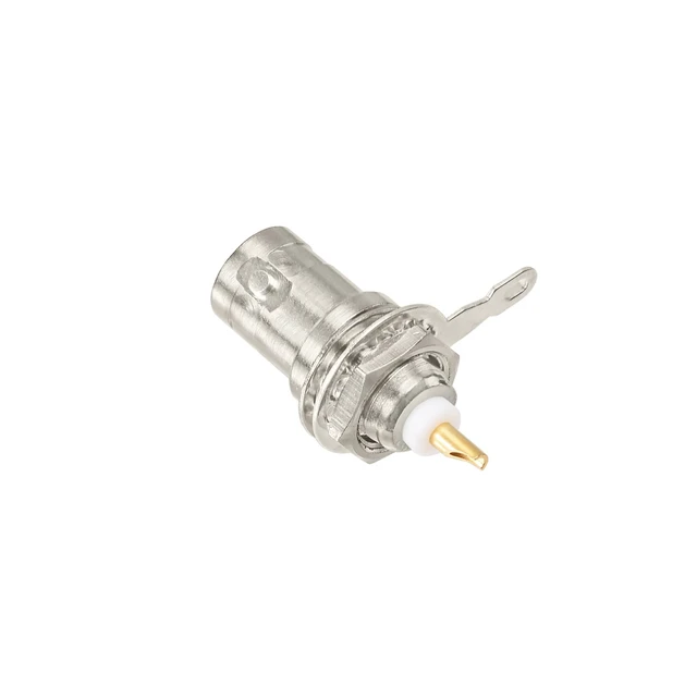 Alt view image 5 of 6 - BNC Female Connector BNC Chassis Panel Mount Solder Nut Bulkhead RF Connector for Monitor Equipment RG58 RG59 RG6 RF Coaxial Cable Welding Machine Parts 5Pcs