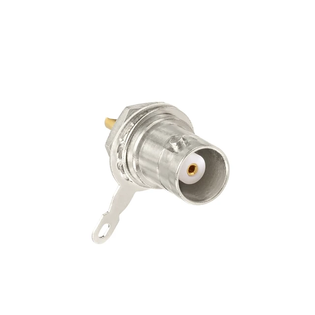 Alt view image 6 of 6 - BNC Female Connector BNC Chassis Panel Mount Solder Nut Bulkhead RF Connector for Monitor Equipment RG58 RG59 RG6 RF Coaxial Cable Welding Machine Parts 5Pcs