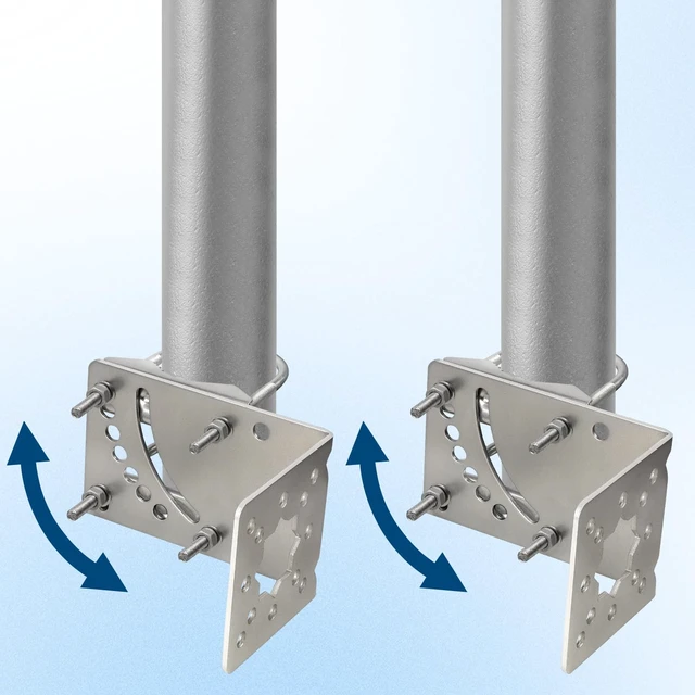 Alt view image 2 of 7 - Antenna Mast Clamp,2PCS Pole Mount Bracket with Double U-Bolts, Antenna Pole Mount Kits Starlink Mount for Outside Home Antenna Pole Holder Adjustable Angle