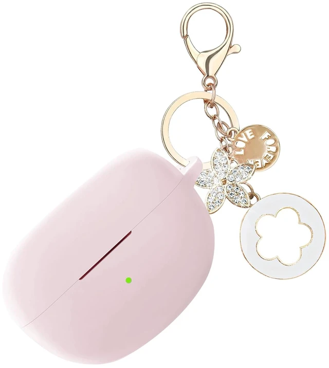 Main image of Case for Bose Ultra Open Earbuds (2024) with Bling Keychain Accessories Soft Silicone Protective Case Cover Compatible with Bose Ultra Open with Bling Keychain Accessories for Women Girls (Pink)