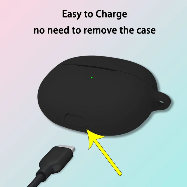 Alt view image 6 of 7 - Case for Bose Ultra Open Earbuds (2024) with Bling Keychain Accessories Soft Silicone Protective Case Cover Compatible with Bose Ultra Open with Bling Keychain Accessories for Women Girls (Black)