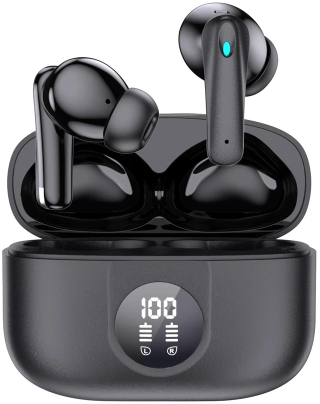 Main image of True Wireless Earbuds, Active Noise Cancellation Bluetooth 5.3 TWS with 4 ENC mic, Charging Case with Battery Level Indication, Low Latency 30 Hrs Playback time