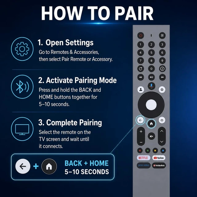 Alt view image 5 of 7 - RM-C3295 Replacement Voice Remote Control Compatible for JVC LED LCD TV