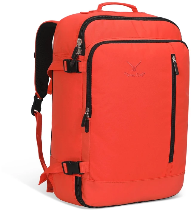 Main image of 38L Flight Approved Backpack Carry On Travel Bag for Men Women Orange Weekender Cabin Luggage,Padded 15" Laptop Sleeve,Convertible Overnight Duffel,9 Organized Pockets