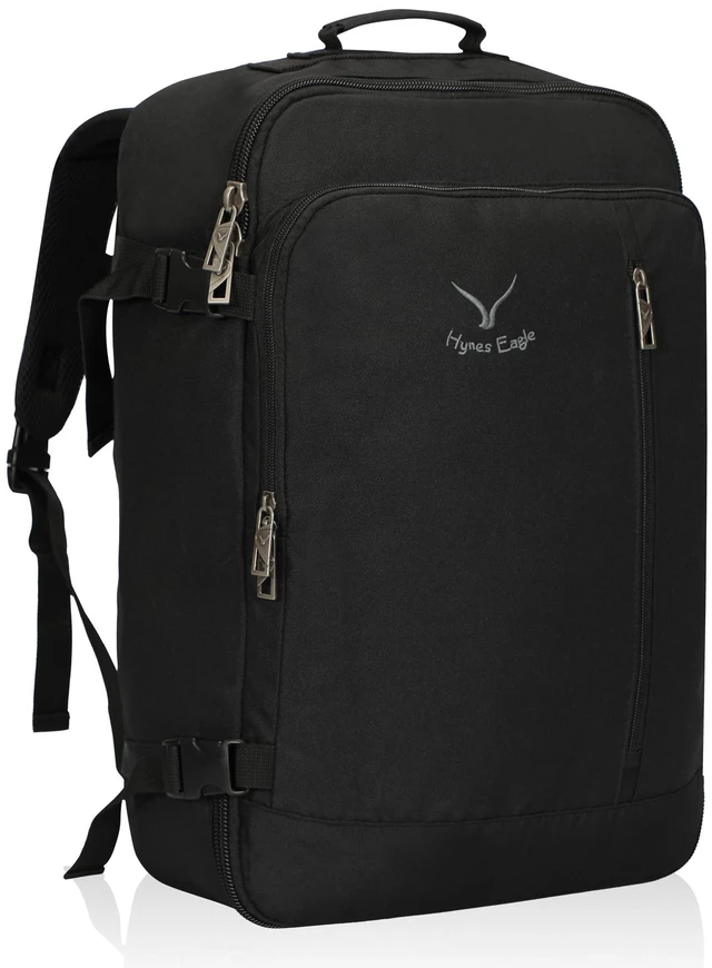 Main image of 38L Flight Approved Backpack Carry On Travel Bag for Men Women Black Large Weekender Cabin Luggage,Padded 15" Laptop Sleeve,Convertible Overnight Duffel,9 Organized Pockets
