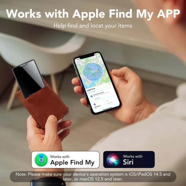 Alt view image 3 of 7 - 0.09in Slim Wallet Tracker Card for Apple iOS Find My App (4 Pack) Air Tracking Smart Card for Wallet, Wireless Charging, IP68 Waterproof, Key Finder & Item Locator for Keys, Bags, Passport