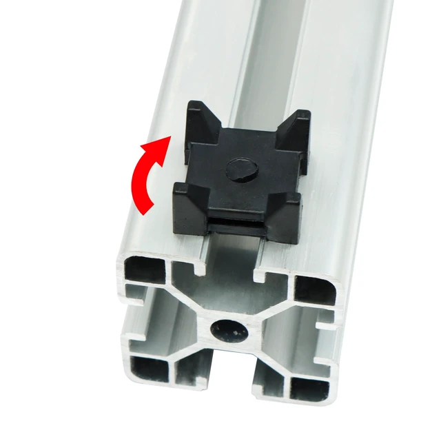 Alt view image 6 of 7 - 25 Pieces Plastic Cable Zip Tie Mounting Block, Cables Base Fixture, Wire Clips, Management Fastener for 40 Series Aluminum T-Slot Extruded Profiles