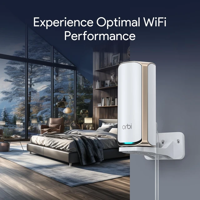 Alt view image 3 of 7 - Wall Mount Holder for Netgear Orbi WiFi 7 Router, 1-Pack Fits Orbi 970 870 770 Series & Nighthawk WiFi 7 Mesh System, Secure Router Shelf to Save Space & Boost Signal (RBEWMB-10000S)