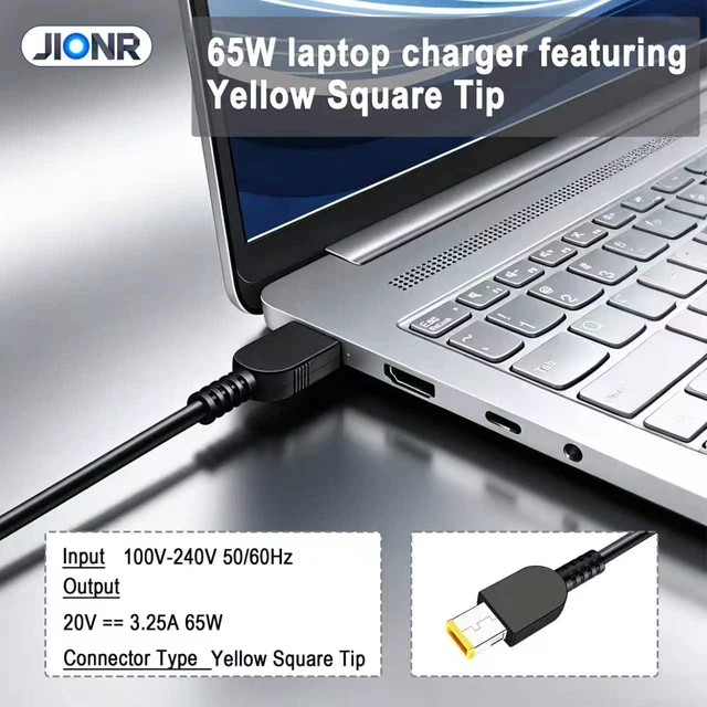 Alt view image 3 of 6 - 65W Laptop Charger Compatible with Lenovo Thinkpad T470 T460 T470S T440 T440S T440P T450 T460S T560 E440 E450 E550 E560 G50 G50-70 Z50 Z50-70 ADLX65NLC2A ADLX65NCC3A Adapter Power Supply Cord