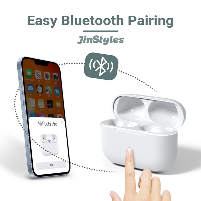 Alt view image 5 of 7 - Wireless Charging Case Compatible for AirPods Pro 2nd & 1st Generation - Replacement Charger Case with Bluetooth Pairing Sync Button