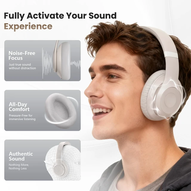 Alt view image 4 of 7 - Studio Pro Headphone Ear Pads, Replacement Earpads/Cushions for Beats Studio Pro, with Premium Protein Leather, Resilient Memory Foam, Added Thickness