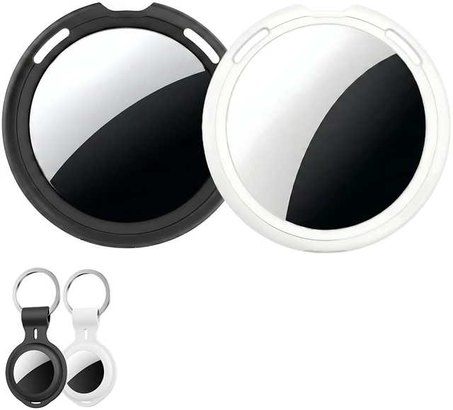 Main image of 2 Pack Apple MFi Certified Tracker Tags Works with Apple Find My (iOS Only) Bluetooth Item Finder Replaceable Battery Waterproof Smart Tag for Keys Wallet Pets Backpack Luggage Bags Worldwide Tracking