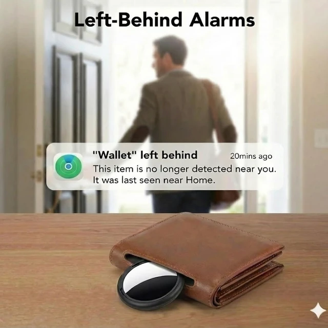 Alt view image 6 of 6 - 2 Pack Apple MFi Certified Tracker Tags Works with Apple Find My (iOS Only) Bluetooth Item Finder Replaceable Battery Waterproof Smart Tag for Keys Wallet Pets Backpack Luggage Bags Worldwide Tracking