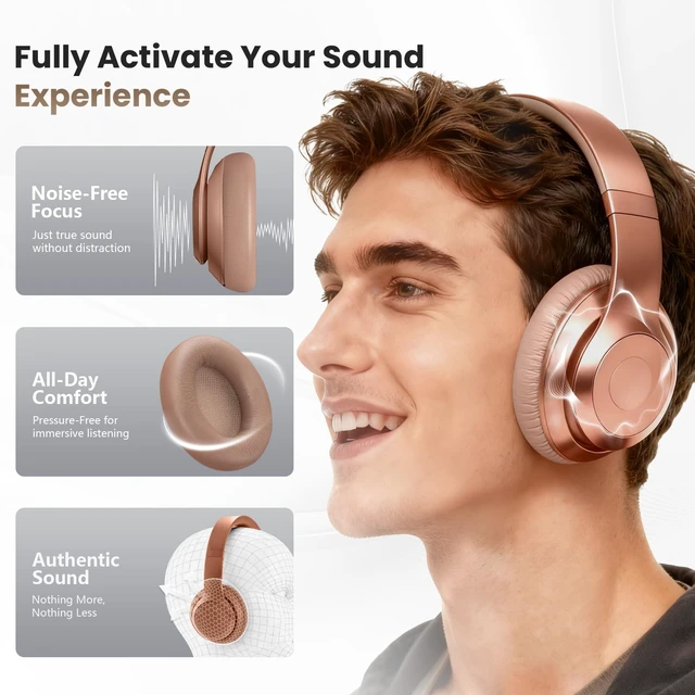 Alt view image 4 of 7 - Studio Pro Headphone Ear Pads, Replacement Earpads/Cushions for Beats Studio Pro, with Premium Protein Leather, Resilient Memory Foam, Added Thickness