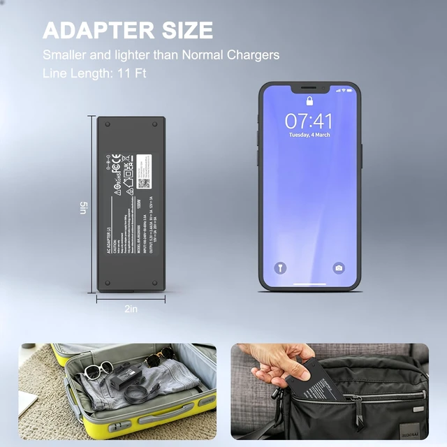Alt view image 4 of 7 - 100W Universal Laptop Charger 15 Tips for HP Dell Lenovo Acer Asus Toshiba 15 Tips Compatible with HP Dell Lenovo Acer Asus Toshiba Sony Gateway Samsung Notebook Chromebook, for 90W 65W 45W Laptops