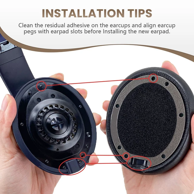 Alt view image 7 of 7 - Studio Pro Headphone Ear Pads, Replacement Earpads/Cushions for Beats Studio Pro, with Premium Protein Leather, Resilient Memory Foam, Added Thickness