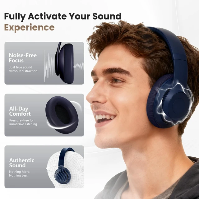 Alt view image 4 of 7 - Studio Pro Headphone Ear Pads, Replacement Earpads/Cushions for Beats Studio Pro, with Premium Protein Leather, Resilient Memory Foam, Added Thickness