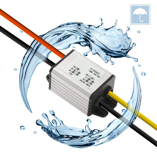 Alt view image 5 of 6 - 3Pcs 12V to 6V Car Power Voltage Converter DC 9V-22V 12V to 6V Buck Voltage 3A 18W Waterproof DC Step Down Volt Module Power Supply Board Compatible with Car Vehicle Automotive LED Display Radio