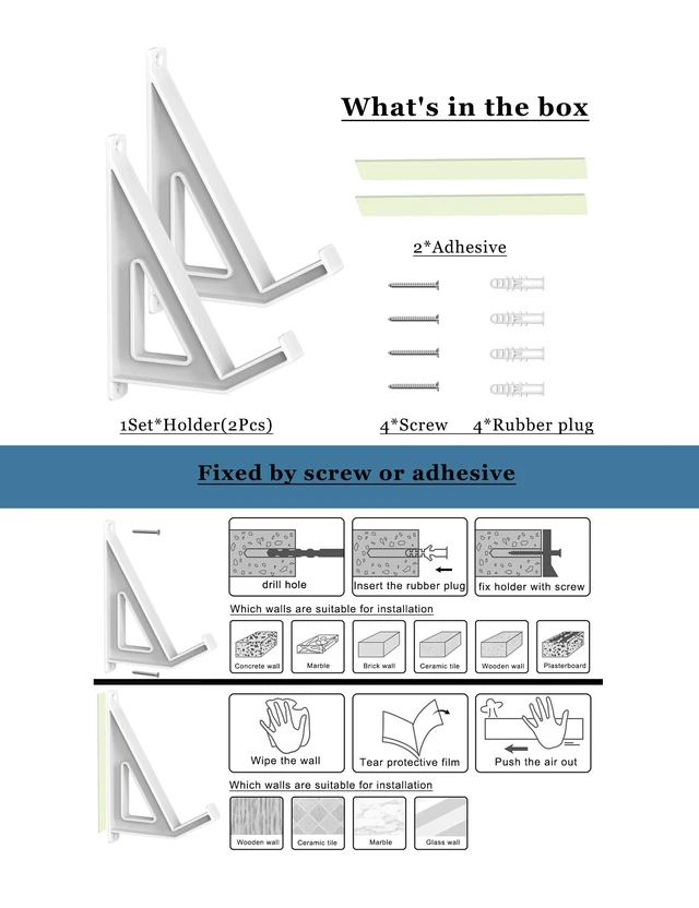 Alt view image 7 of 7 - Wall Mount Storage Organizer for Keyboard/Laptop/Tablet, (White) Universal, Wall Display Rack Holder for Electronics, Compatible with Wall Hangers for Pictures/Paintings/Frames/Books