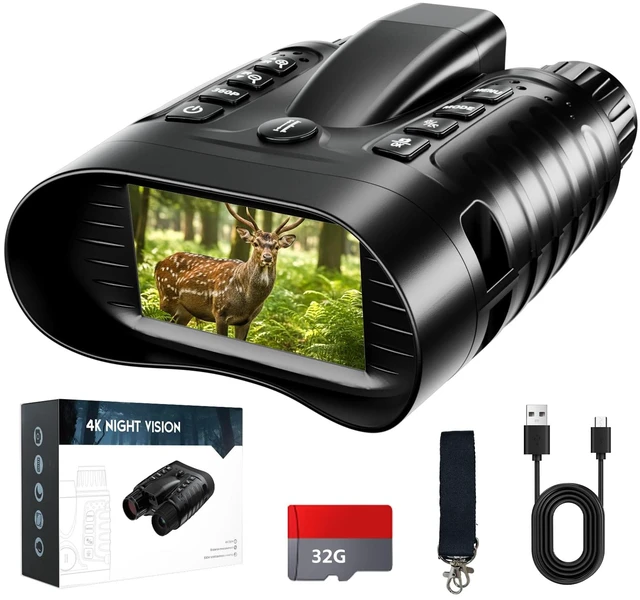 Main image of 4K Night Vision Binoculars with 350m Rangefinder, 36MP32GB