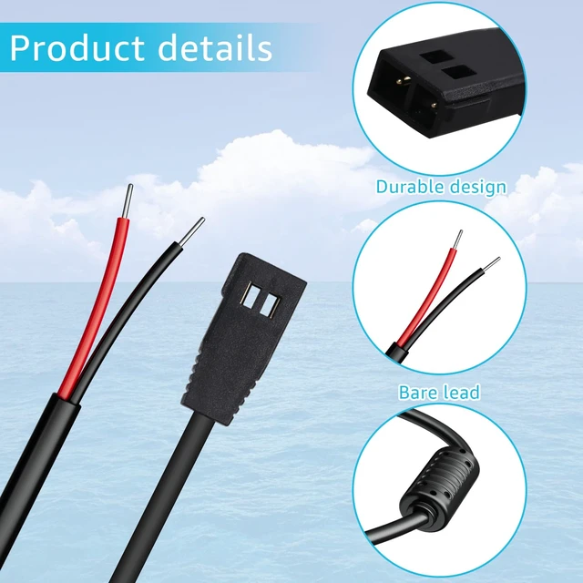 Alt view image 5 of 7 - PC 11 Filtered Power Cable Fit for Humminbird Helix 9/10/12/15 Fish Finders Compatible with 800 Series 900 Series 1100 Series Products 797 798, 720057-1 (6.5 Feet)
