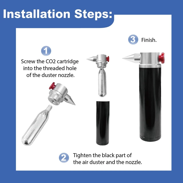 Alt view image 4 of 7 - CO2 Compressed Air Duster,Colorless,odorless,Non Flammable Free of Bitterness Agents and Residue,Strong Airflow,Safely Cleans Optics,Electronics,Precision Equipments