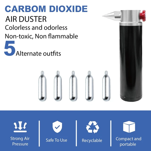 Alt view image 7 of 7 - CO2 Compressed Air Duster,Colorless,odorless,Non Flammable Free of Bitterness Agents and Residue,Strong Airflow,Safely Cleans Optics,Electronics,Precision Equipments