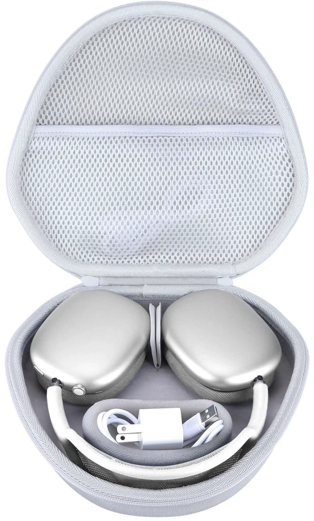 Main image of Hard Case Replacement for Apple Airpods Max Over-Ear Headphones Hard Shell Shockproof, Portable Headphone Storage, Mesh Bag Organizer, Lightweight Travel