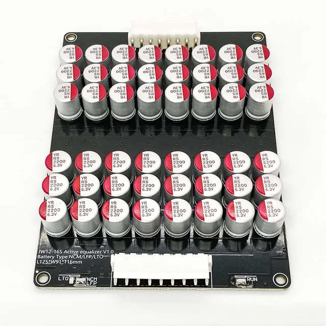 Alt view image 5 of 7 - 5.5A 12S 13S 14S 16S Battery Active Equalizer Balancer Board Lifepo4 Lithium Lipo LTO Battery Compatible, Energy Transfer Equalization, Capacitor Whole Group Balance PCB, BMS Balancing